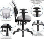 Flash Furniture Nicholas Mid-Back Swivel Office and Gaming Chair, Ergonomic - Image 4