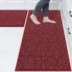 BEQHAUSE Kitchen Rugs and Mats 2PCS Non-Slip, Machine Washable Rugs by BEQHAUSE