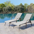Crestlive Products Outdoor Chaise Lounge Chair, 5-Position Pool Lounge Chairs by CrestliveProducts