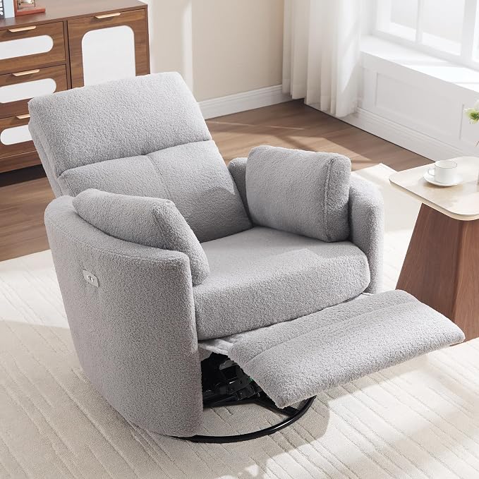 Power Recliner, Nursery Swivel Glider Rocking Chair - Image 4