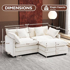 Ihanherry 77" L Shaped Modern Sofa Modular Sectional Cloud Couch - Image 2