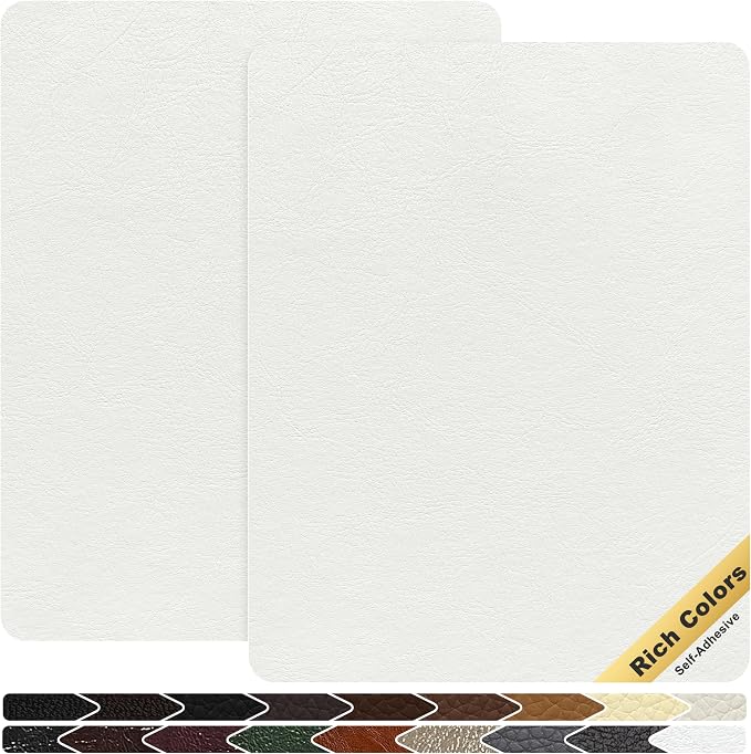 KING MOUNTAIN Leather Repair Patch, 2 Packs 9 x 11 Inches self Adhesive Leather by ForABetterHomeLife