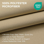 Joydeco Beige Blackout Curtains - Image 2