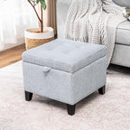 Adeco 18-inch Linen Storage Ottoman - Image 2