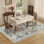 DUKINO 5x7 Area Rug Floral Washable Rug - Image 3