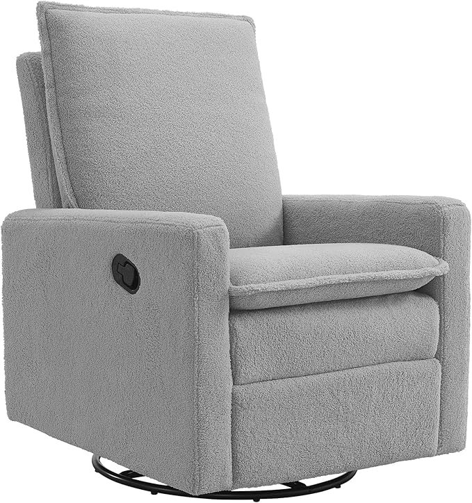 Oxford Baby Uptown Upholstered Glider Recliner Rocking Chair 360° Swivel by OxfordBaby