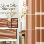 Peach Quartz Curtains 90 Inches Long 2 Panel Set Back Tab Rod Pocket Linen - Image 3