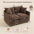 Loveseat Sofa with Cloud 3-Layer Cushion & 27" Deep Seat, Modern Love Seat - Image 2