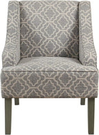 Homepop Home Decor | Upholstered Classic Swoop Arm Accent Chair | Accent Chairs - Image 3