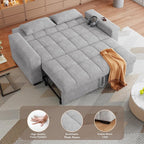 Gizoon Convertible Sofa Bed Futon, 70.9'' Sleeper Loveseat - Image 6