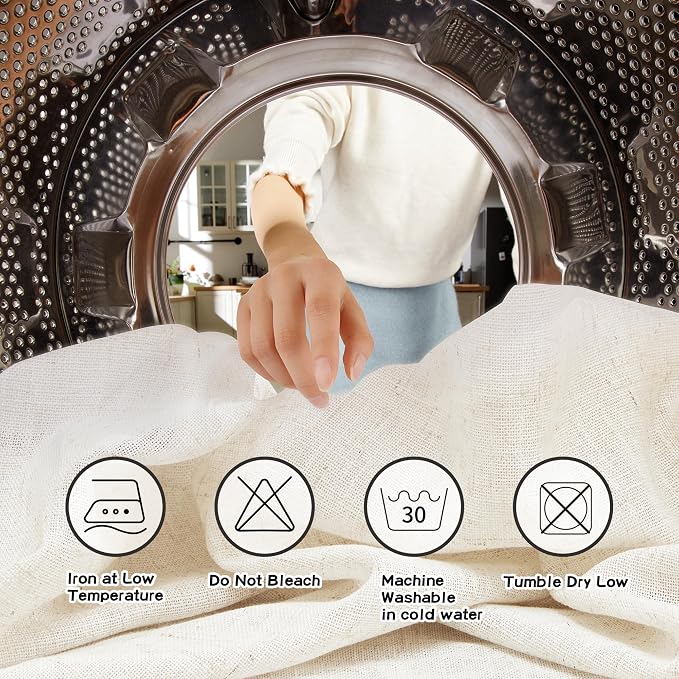 MYSKY HOME 90 Inches Long Linen Curtains - Image 9