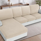 H.VERSAILTEX Sectional Couch Covers 4 Pieces Sofa Seat Cushion Covers L Shape by HVERSAILTEX