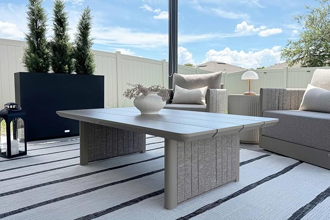 PURPLE LEAF Patio Furniture Set 8 Pieces Patio Seating Sofas Aluminum Furniture - Image 2