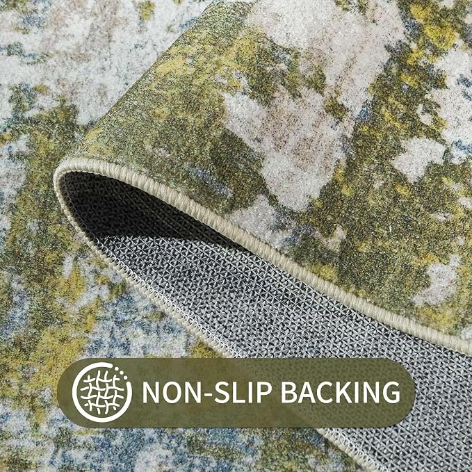 2x6 Sage Green Rug Runners for Hallways Kitchen Runner Rug Non Slip Washable - Image 6