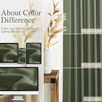 Forest Green Linen Curtains 108 Inches Long - Image 2
