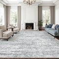 Soalmost 10x14 Area Rugs for Living Room Washable Rug Non-Slip Grey | Large by Soalmost