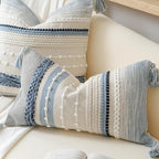 Decorative Lumbar Throw Pillow Cover 12x20 Coastal Blue Accent Cushion - Image 5