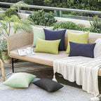 MIULEE Pack of 2 Decorative Outdoor Solid Waterproof Throw Pillow Covers Faux - Image 6