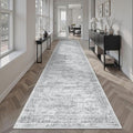 Soalmost Hallway Runner Rug 2'6" x 12' Washable Long Kitchen Rugs Grey | by Soalmost