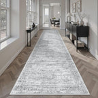 Soalmost Hallway Runner Rug 2'6" x 12' Washable Long Kitchen Rugs Grey | by Soalmost