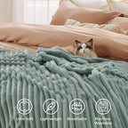 Bedsure Soft Sage Green Throw Blanket - Image 5