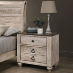 Roundhill Furniture Imerland Contemporary White-wash Finished 5-Piece Sleigh - Image 12