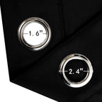 Black Thermal Blackout Curtains/52 x 72 Inch/Set of 2 Panels Room Darkening - Image 6