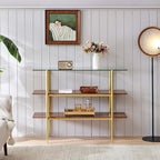 LumFurn Glass Console Table for Living Room, Foyer & Entrance, H41 x W14 x - Image 3
