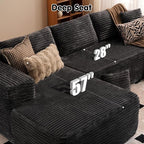 ovios 104" Cloud Boneless Couch - Image 3