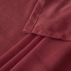 BGment Burgundy Linen Kitchen Curtains - Image 8