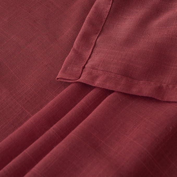 BGment Burgundy Curtains for Living Room 84 Inches Long 2 Panels Set, Linen - Image 9
