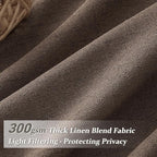 Dark Brown Pleated 90 Inch Bedroom Curtains 2 Panels Set, Memory Shape Pinch - Image 2