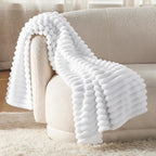 Bedsure Soft Throw Blanket for Couch Decor Gifts Bright White 50"x60" | - Image 3