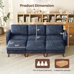 Vesgantti 97" Modular Sectional Sofa Drak Blue, Sectional Couch - Image 2
