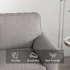 Bonzy Home 57" Loveseat Sofa, 2 Seater Sofa - Image 3