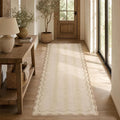 GarveeHome 2.5x8 Scalloped Washable Runner Rug Non Slip Hallway Kitchen Rug | by GarveeHome