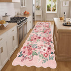 DUKINO 3x8 Kitchen Runner Rug, Soft Floral Washable Rug - Image 5