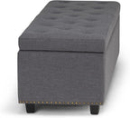 SIMPLIHOME Hamilton Storage Ottoman - Image 9