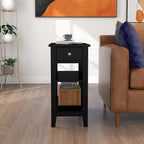 ChooChoo Side Table Living Room Set of 2, Narrow End Table - Image 4