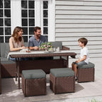 KIGOTY 7 Piece Patio Furniture Set, Outdoor PE Wicker Rattan Outdoor Dining Set - Image 8