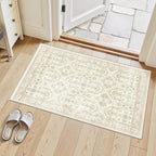 Soalmost 2x3 Washable Rugs for Kitchen Entryway, Small Area Rug Beige/Brown | by Soalmost