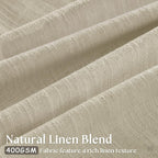 108 Inch Neutral Linen Curtains 2 Panels Set Pinch Pleated | Memory Training - Image 3