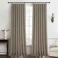 Dark Flax Extra Long Floor to Ceiling Viral Drapes 108 Inches Long 2 Panels by PleatedDrapes
