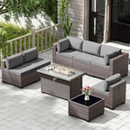 Kullavik 8 Pieces Outdoor Patio Furniture Set, Sectional Sofa Set - Image 8