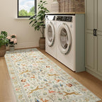 DUKINO 3x7 Hallway Runner Rug, Non Slip Animal Kitchen Runner Rug, Low Pile - Image 8