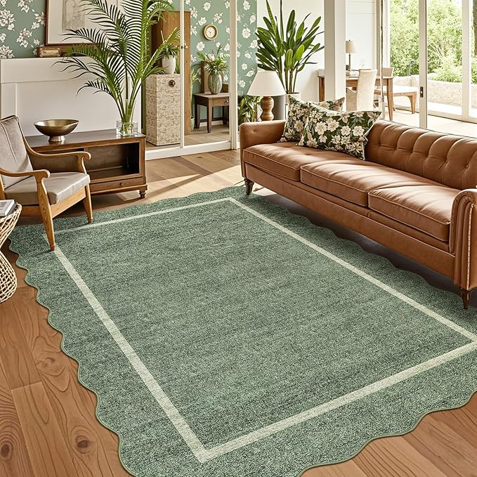 GarveeHome Scalloped Large Area Rug 10x13 Rug - Image 2