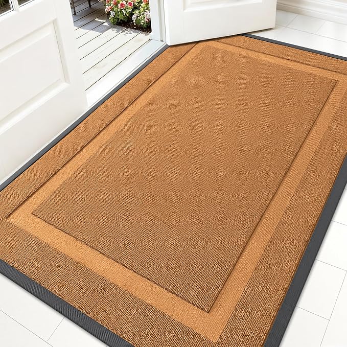 OLANLY Front Door Mat Outside 59x34, All-Season Heavy-Duty Rubber Doormat | by OLANLY