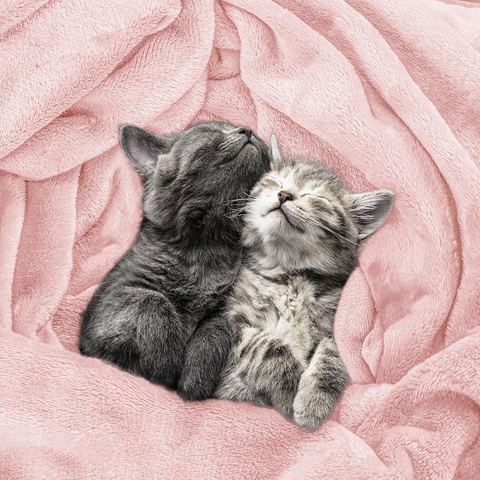 Utopia Bedding Ultra Soft Fleece Bed Blanket Full Size Pink | Microfiber Plush - Image 4