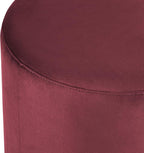 Studio Living® 19” Wentworth Ottoman Round Soft Velvet Bench, Stationary - Image 9