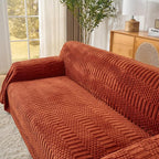Fuzzy Hobo Couch Cover for Sectional Sofa, Sofa Slipcover for 2 Cushion Couch - Image 3